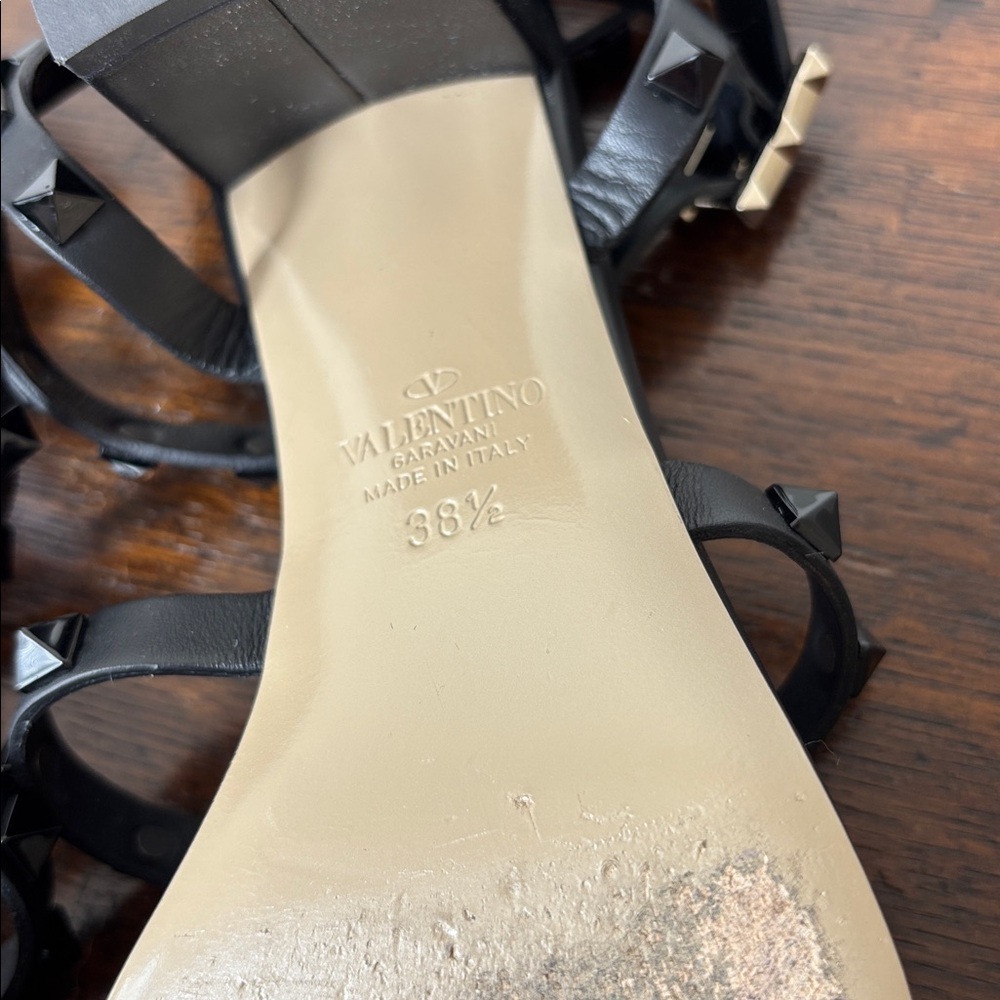Valentino Black Studded Sandals - Picture 7 of 8